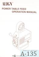 Align-Align AL/CE-300S, 400S 500S, Power Table Feed, EnglishChinese, Operations Manual-AL/CE-300S-03
